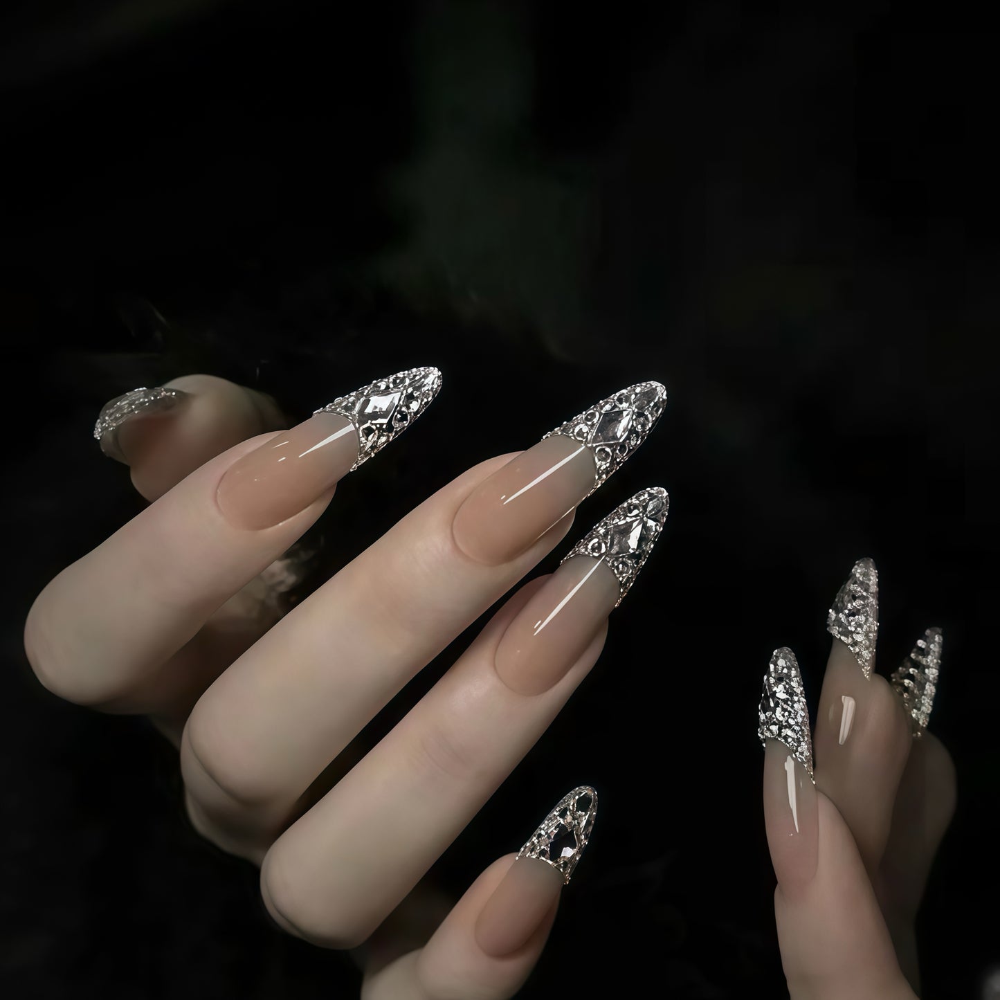 ZX-1987-AM-Shiny Diamonds Nails