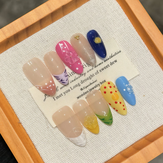 ZX-2504-CA-Shiny Diamonds Nails