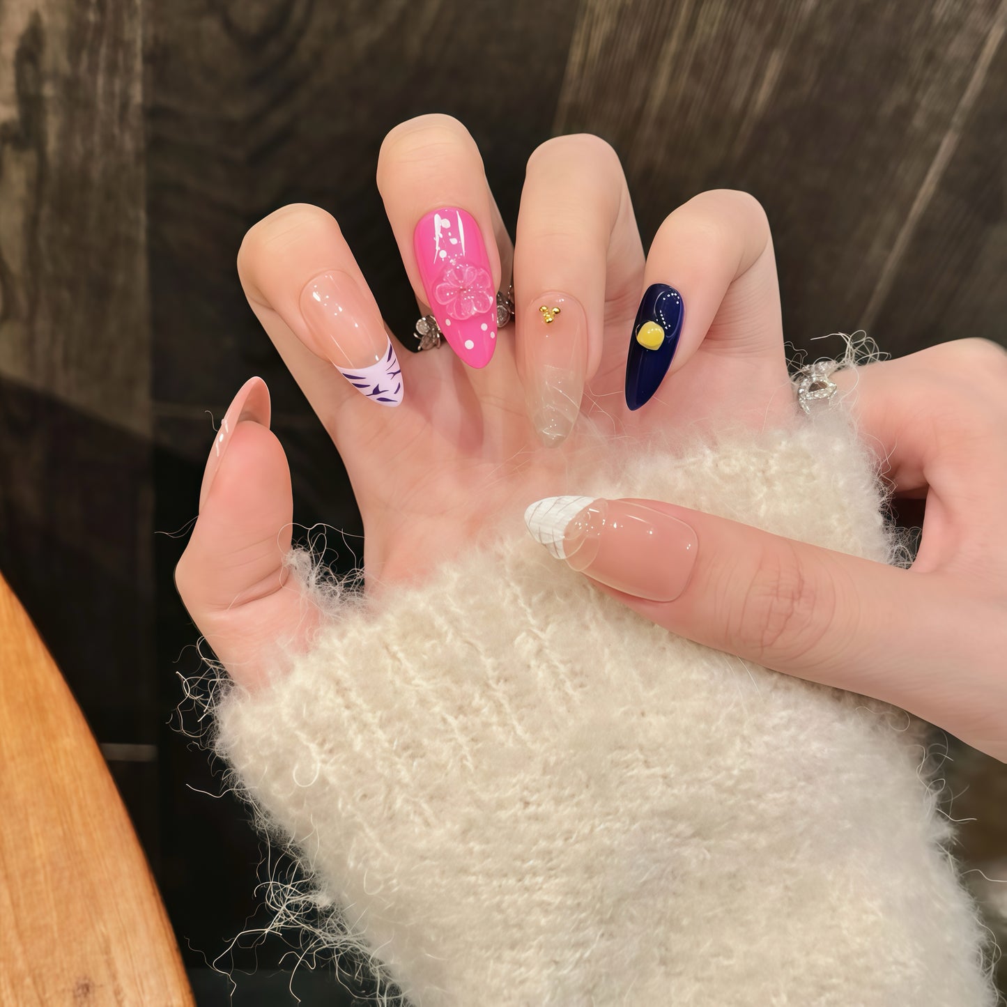 ZX-2504-CA-Shiny Diamonds Nails