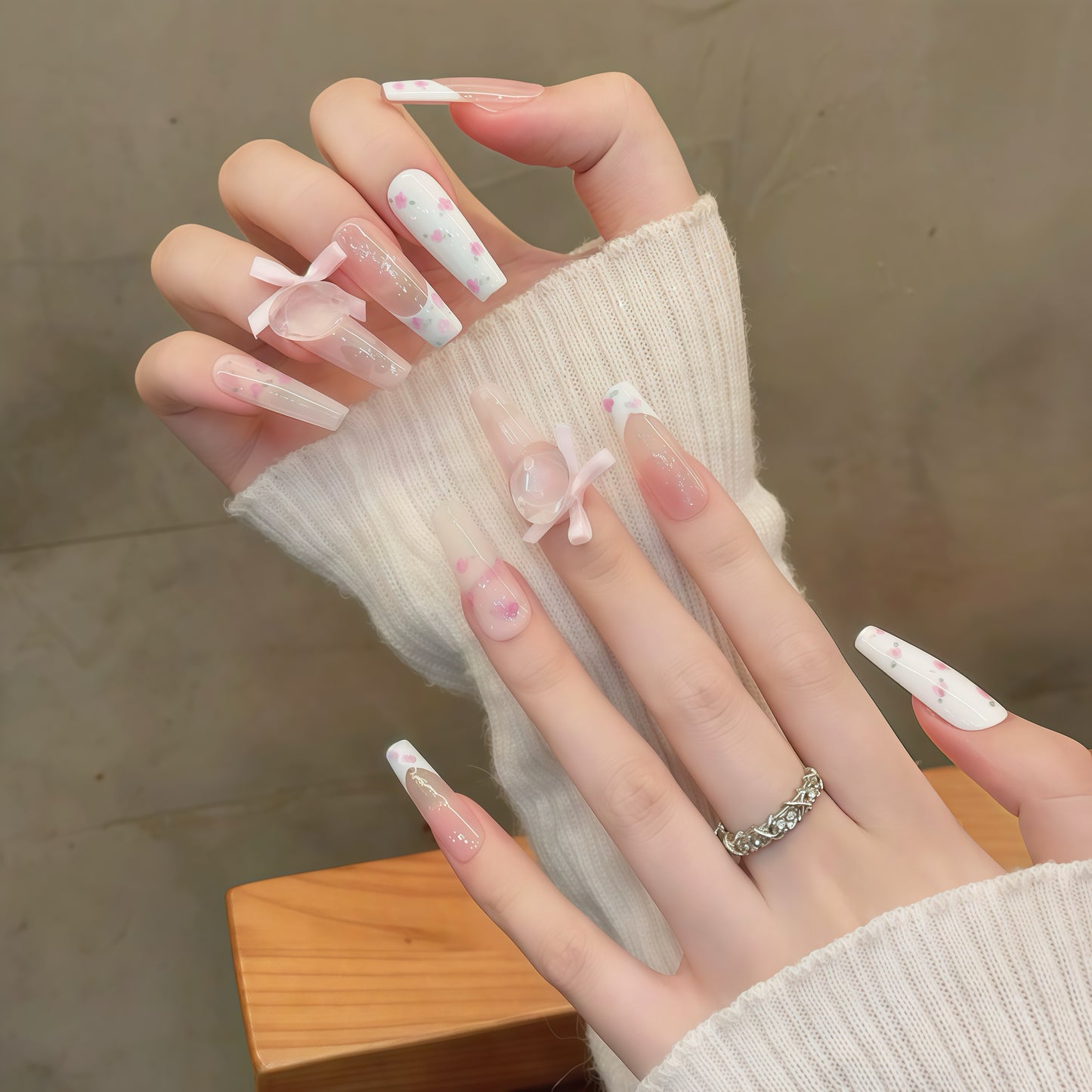 ZX-2061-CA-Shiny Diamonds Nails