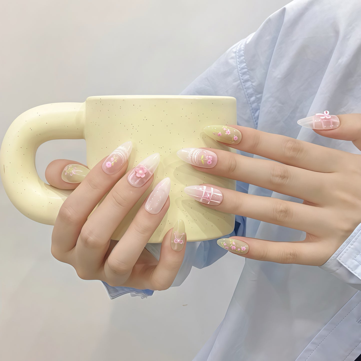 ZX-1829-CA-Shiny Diamonds Nails