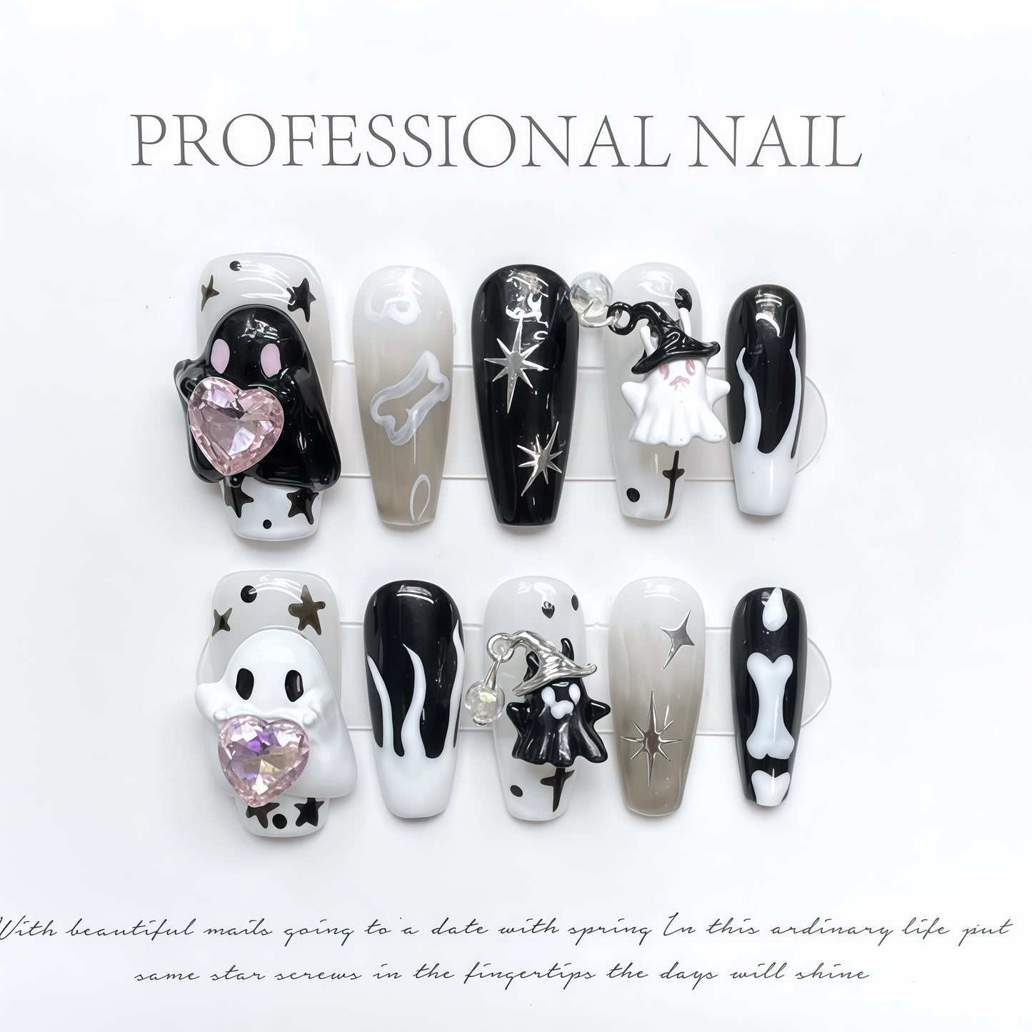 ZX-1065-CA-Shiny Diamonds Nails