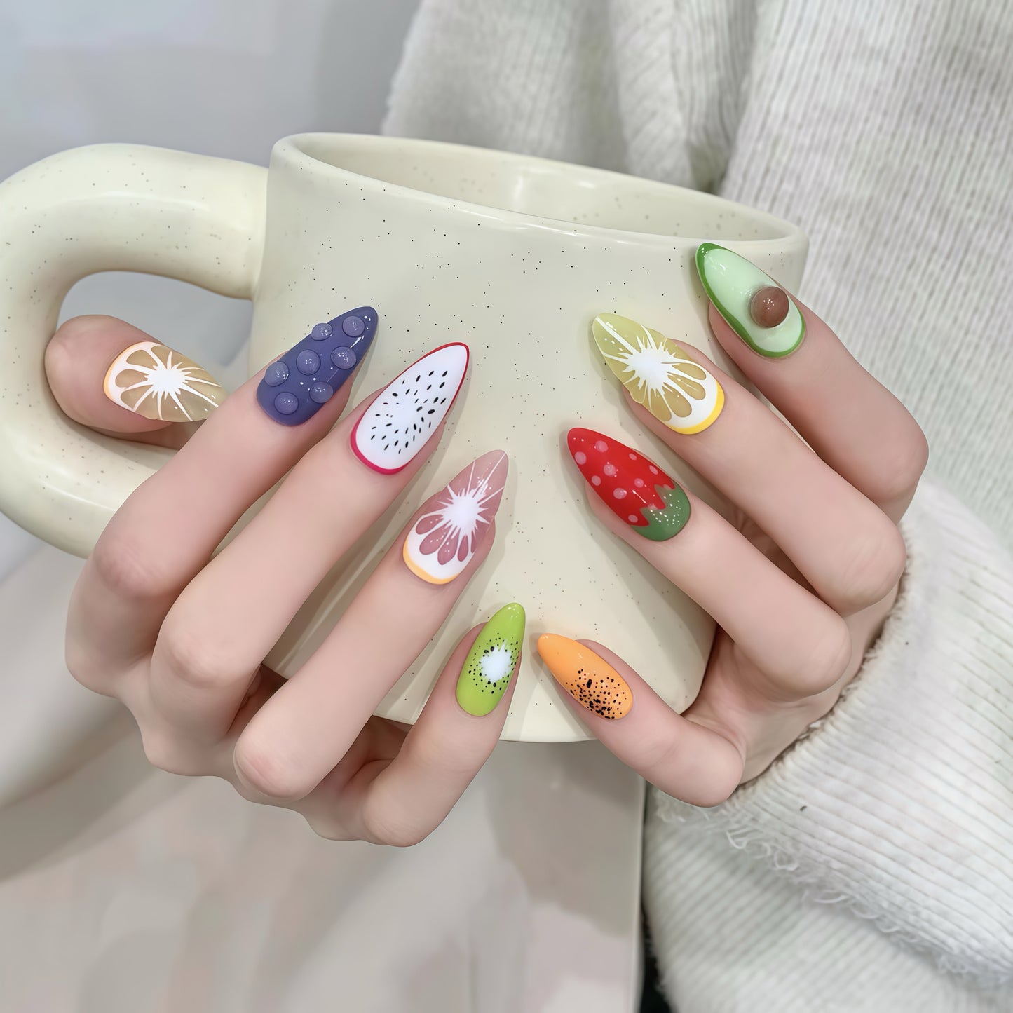 ZX-1608-CA-Shiny Diamonds Nails