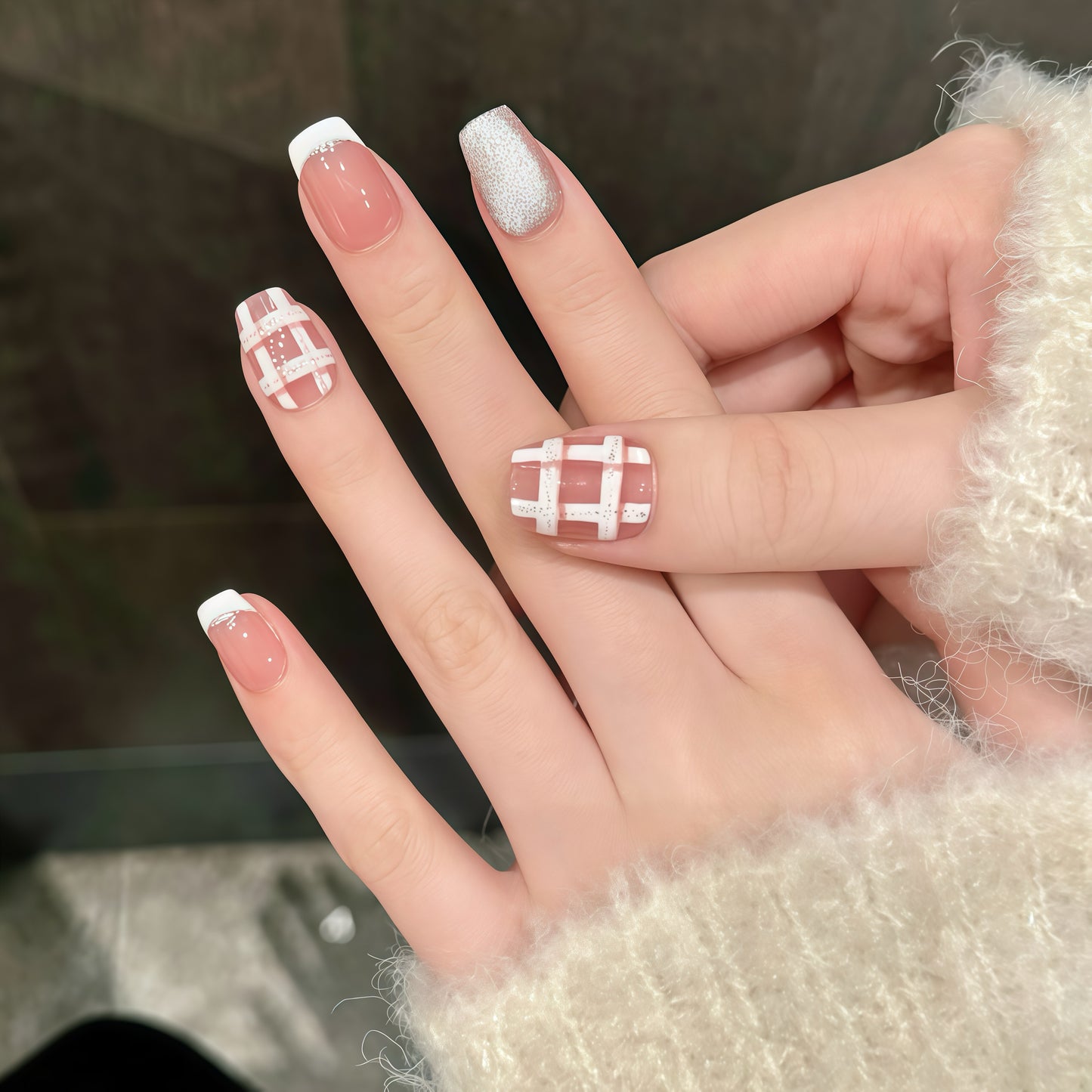 ZX-2386-CA-Shiny Diamonds Nails