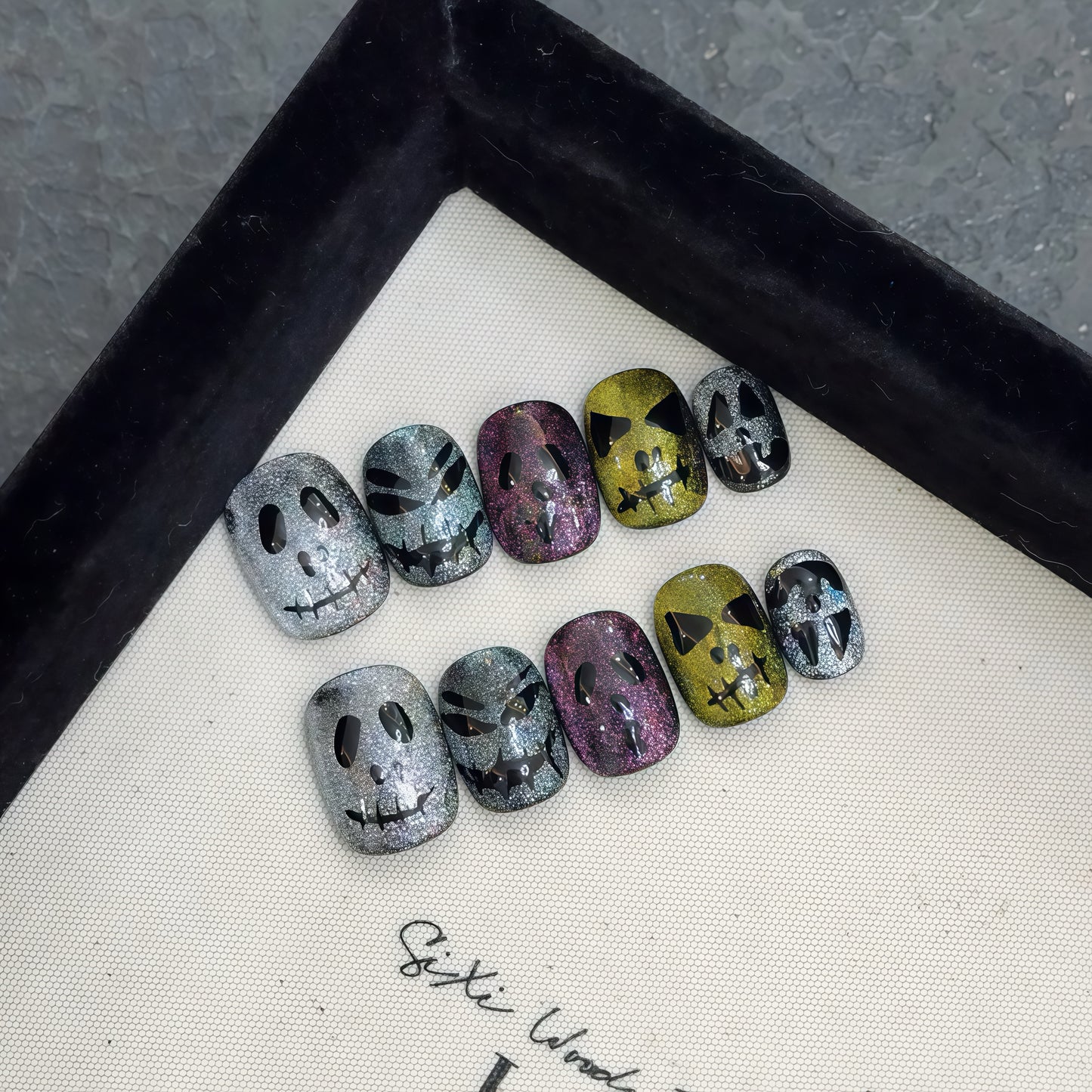 ZX-2054-CA-Shiny Diamonds Nails