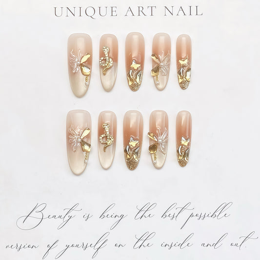 ZX-2819-CH-Shiny Diamonds Nails