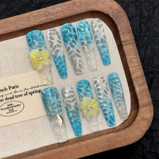 ZX-387-AM-Shiny Diamonds Nails