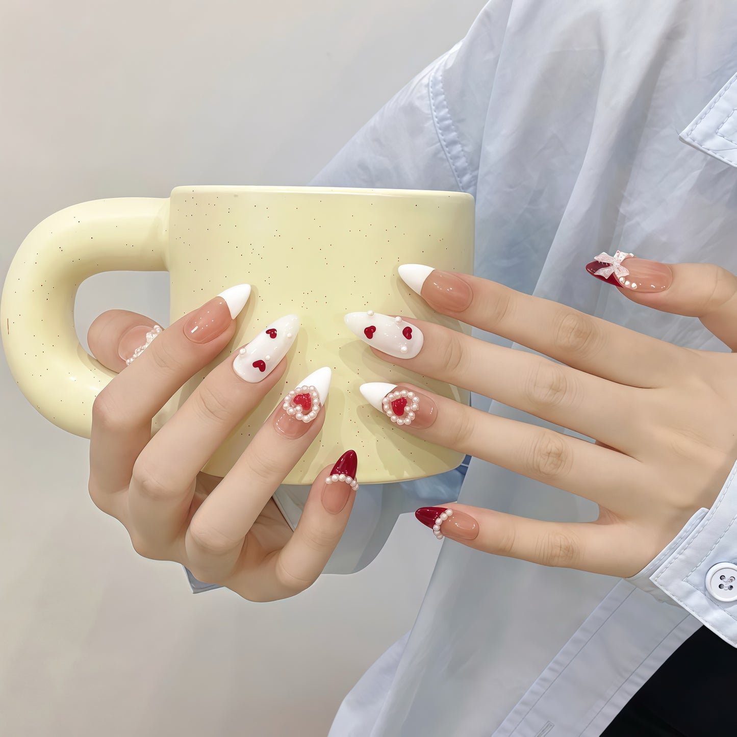 ZX-1841-CA-Shiny Diamonds Nails