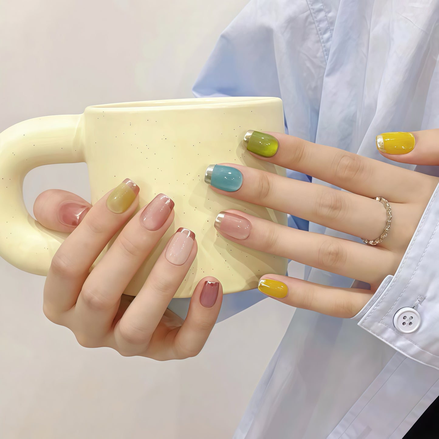 ZX-1771-CA-Shiny Diamonds Nails