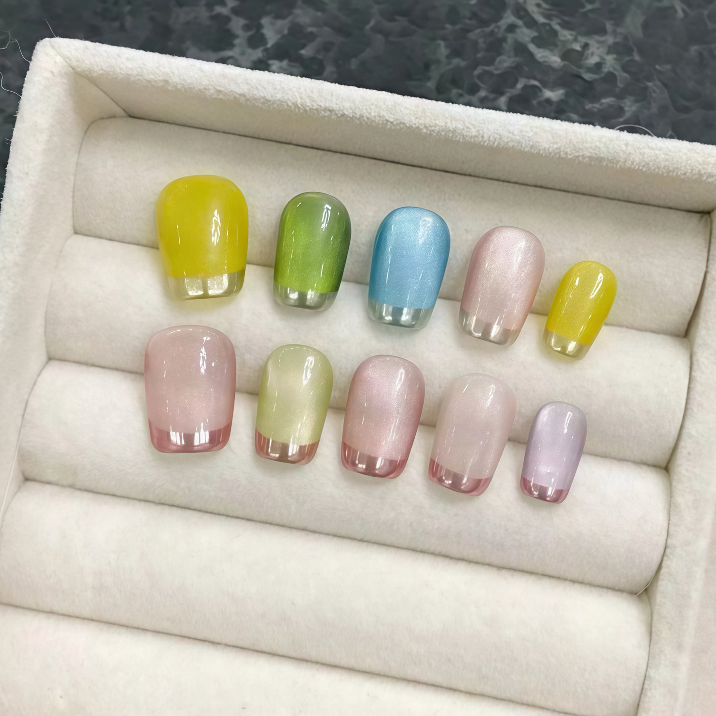 ZX-1771-CA-Shiny Diamonds Nails