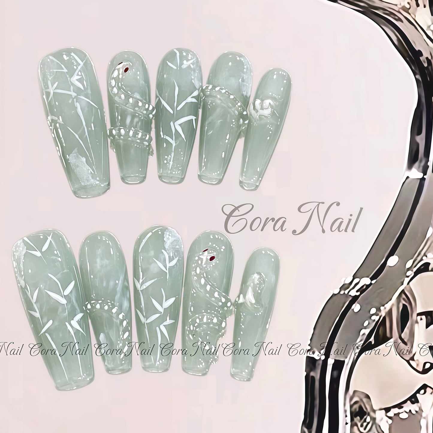 ZX-1788-CH-Shiny Diamonds Nails