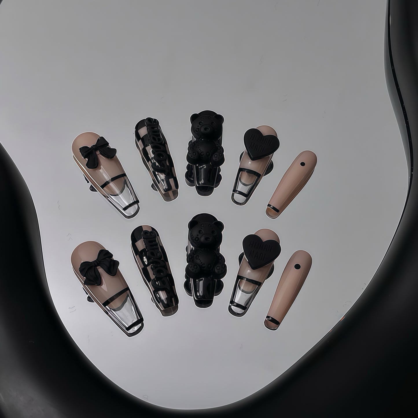 ZX-55-CA-Shiny Diamonds Nails