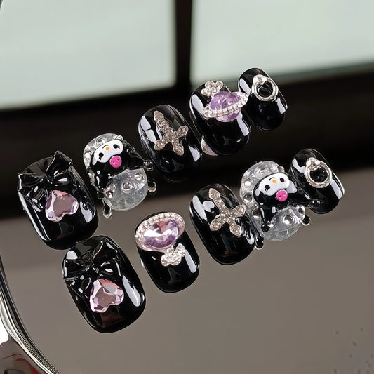 ZX-937-CA-Shiny Diamonds Nails