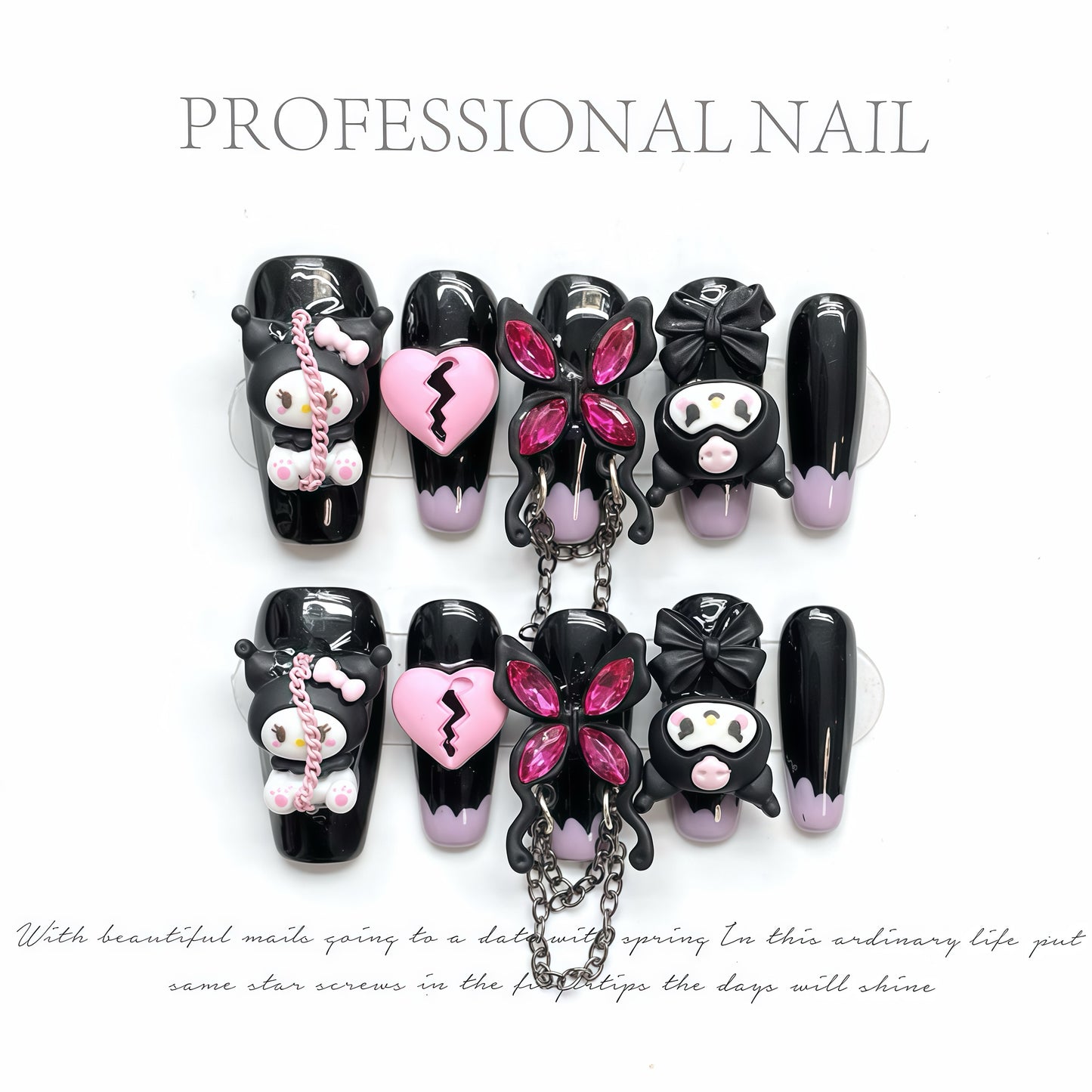 ZX-1234-CA-Shiny Diamonds Nails