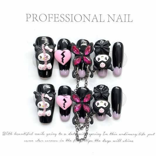 ZX-1234-CA-Shiny Diamonds Nails