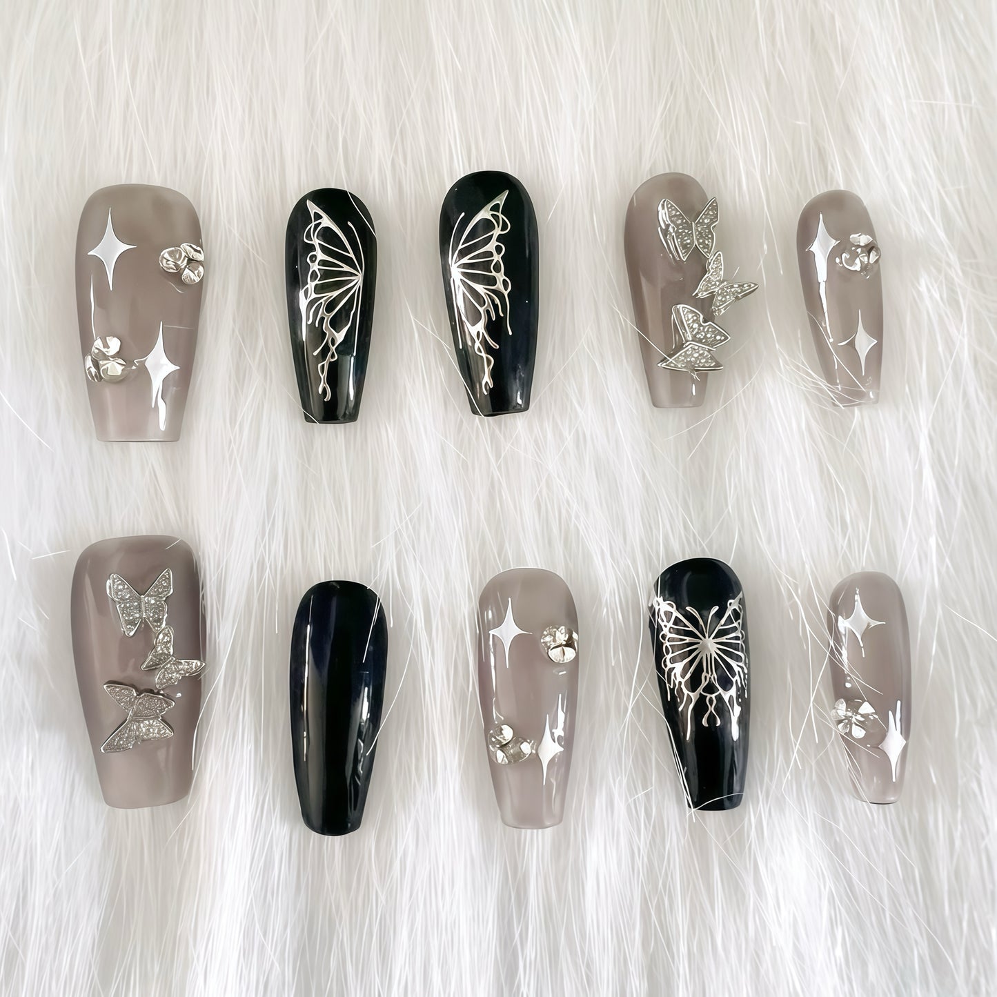 ZX-24-CH-Shiny Diamonds Nails