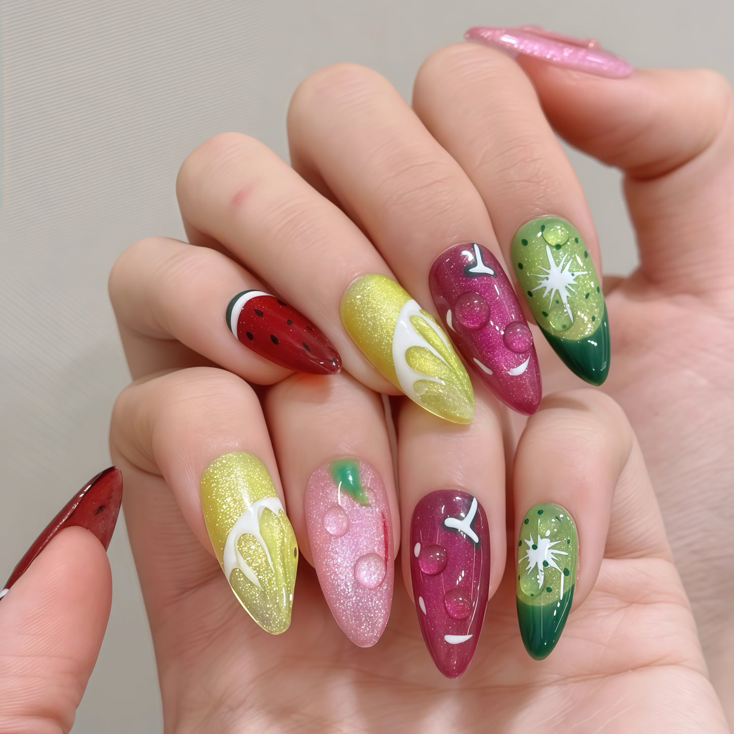 ZX-431-CA-Shiny Diamonds Nails