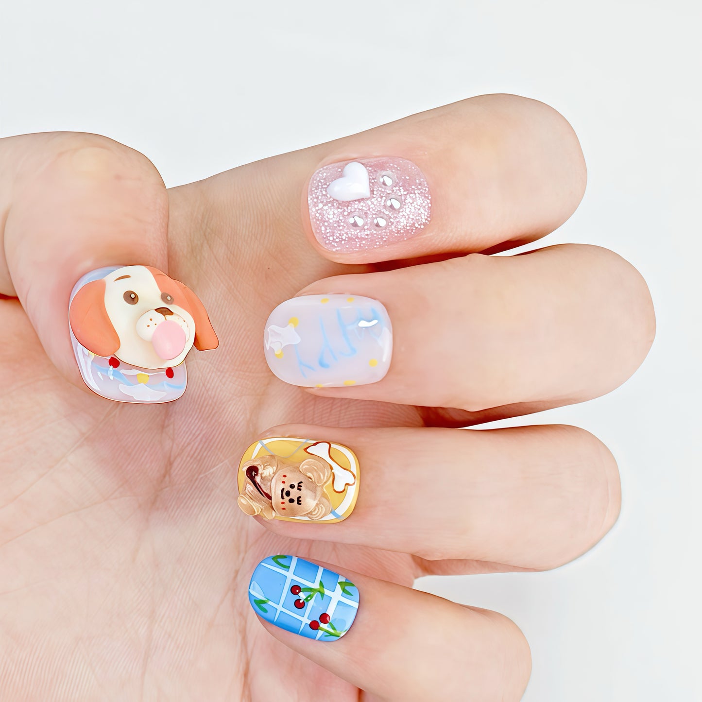 ZX-1011-CA-Shiny Diamonds Nails