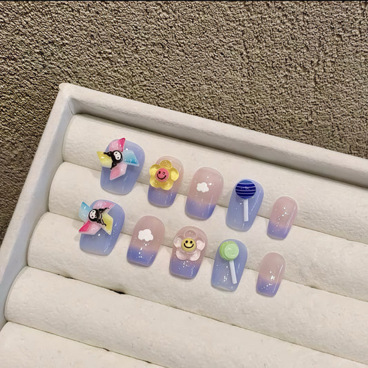 ZX-1622-CA-Shiny Diamonds Nails