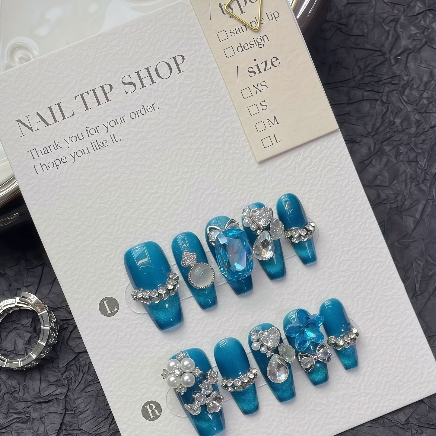 ZX-1220-AM-Shiny Diamonds Nails