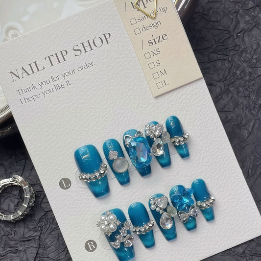 ZX-1220-AM-Shiny Diamonds Nails