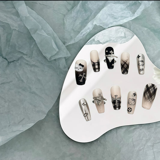 ZX-1653-CA-Shiny Diamonds Nails