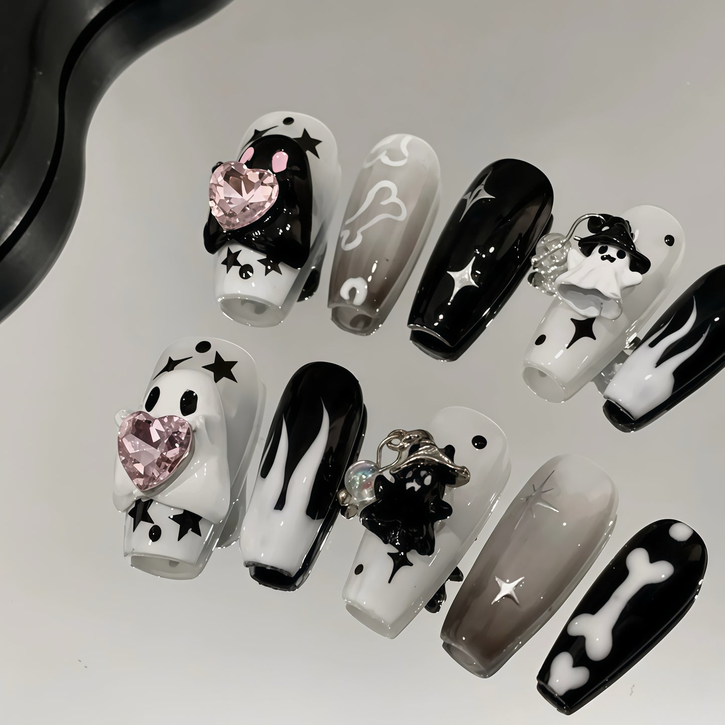 ZX-1065-CA-Shiny Diamonds Nails