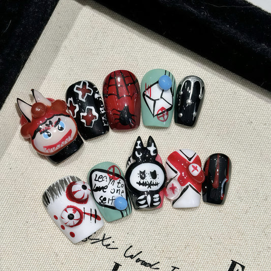 ZX-2075-CA-Shiny Diamonds Nails