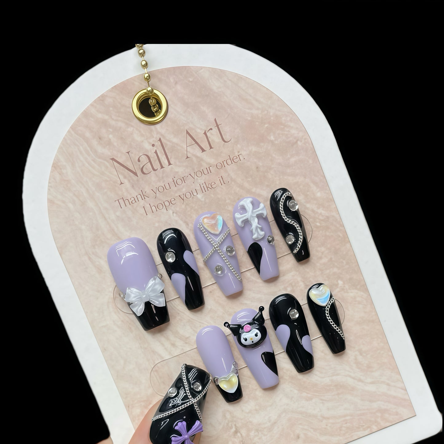 ZX-969-CA-Shiny Diamonds Nails