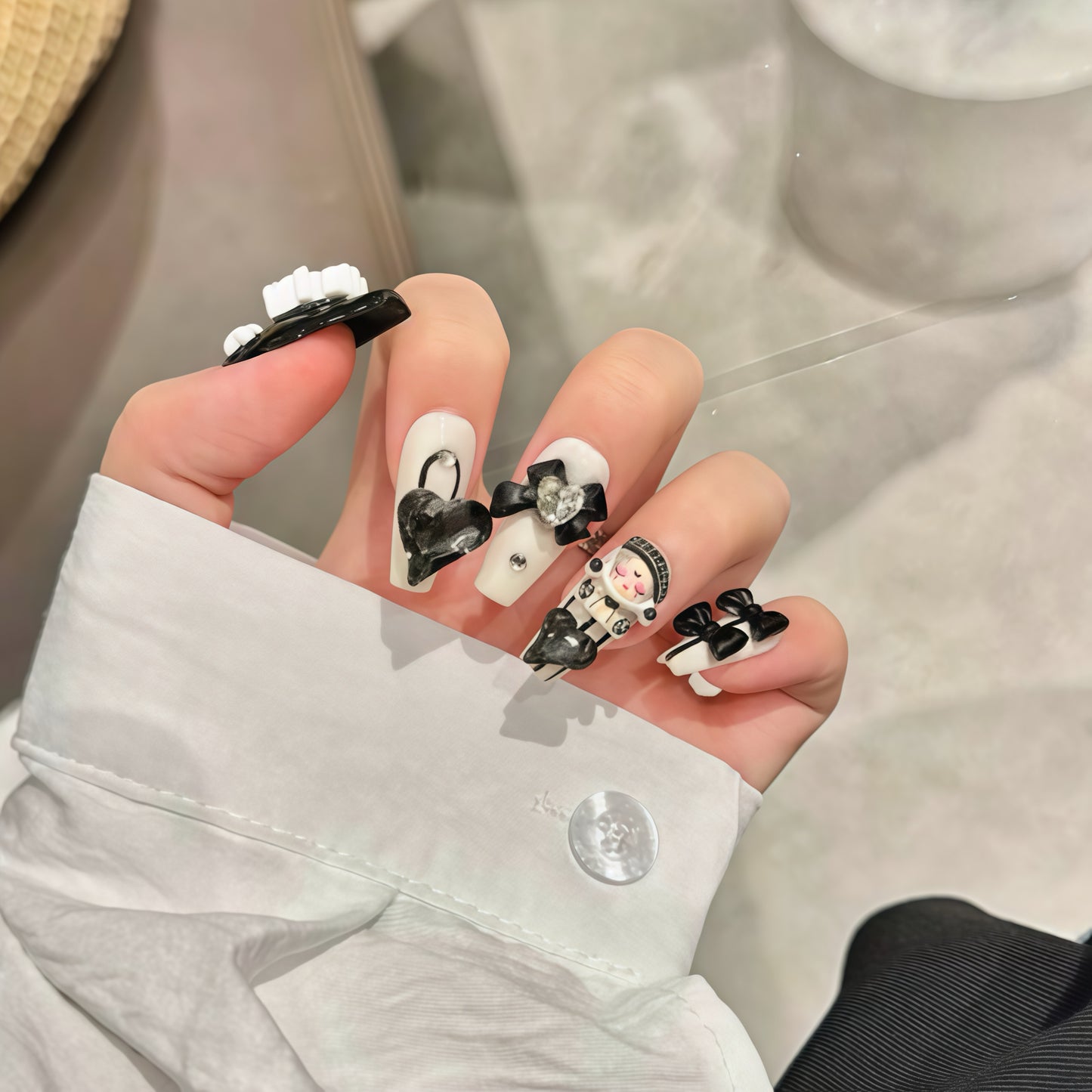 ZX-2363-CA-Shiny Diamonds Nails