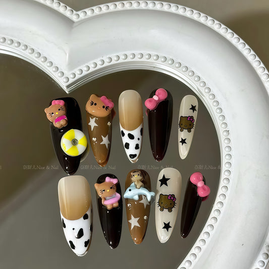 ZX-2090-CA-Shiny Diamonds Nails