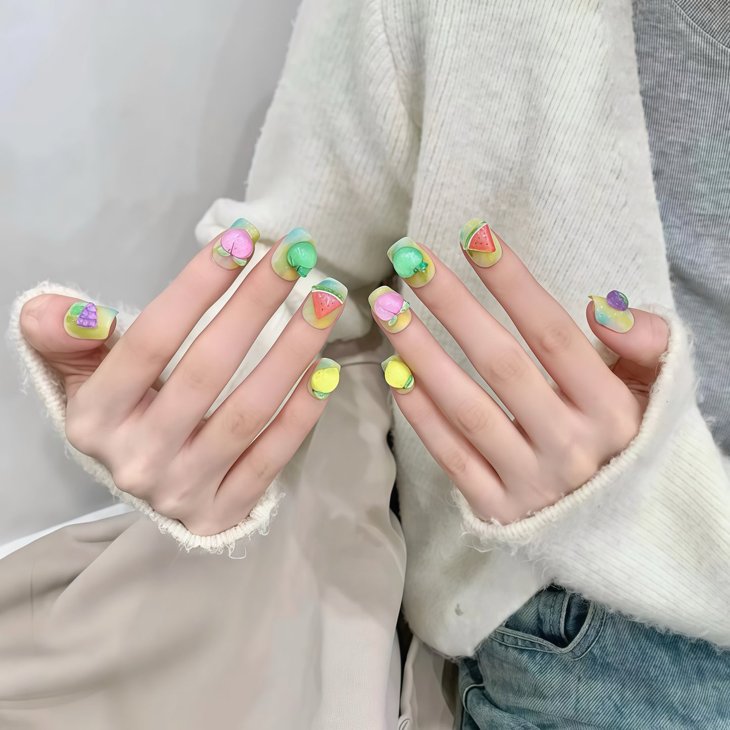 ZX-1630-CA-Shiny Diamonds Nails