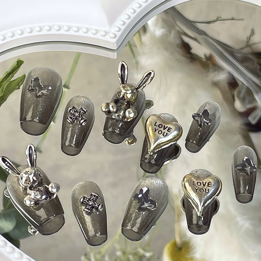 ZX-1262-CA-Shiny Diamonds Nails