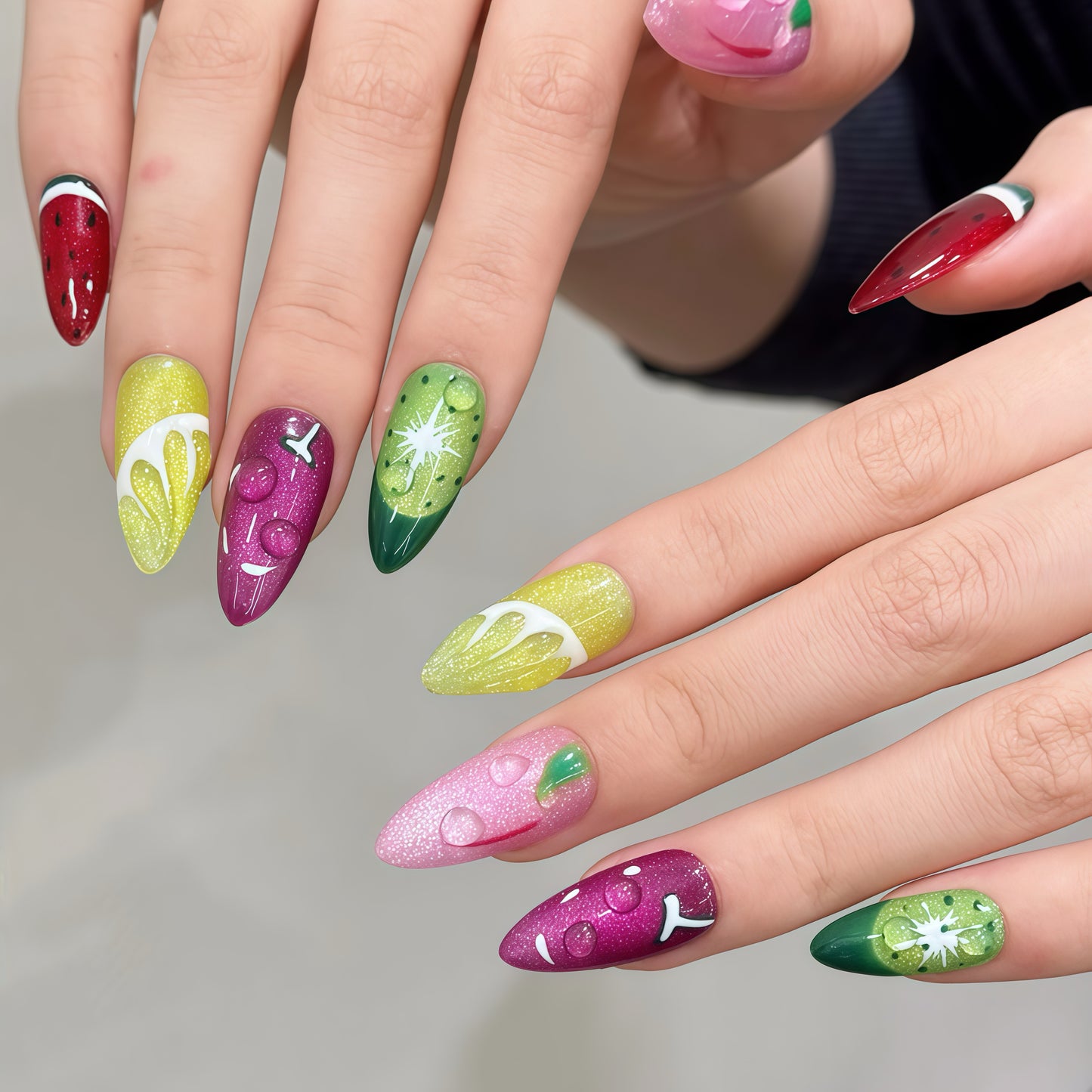 ZX-431-CA-Shiny Diamonds Nails