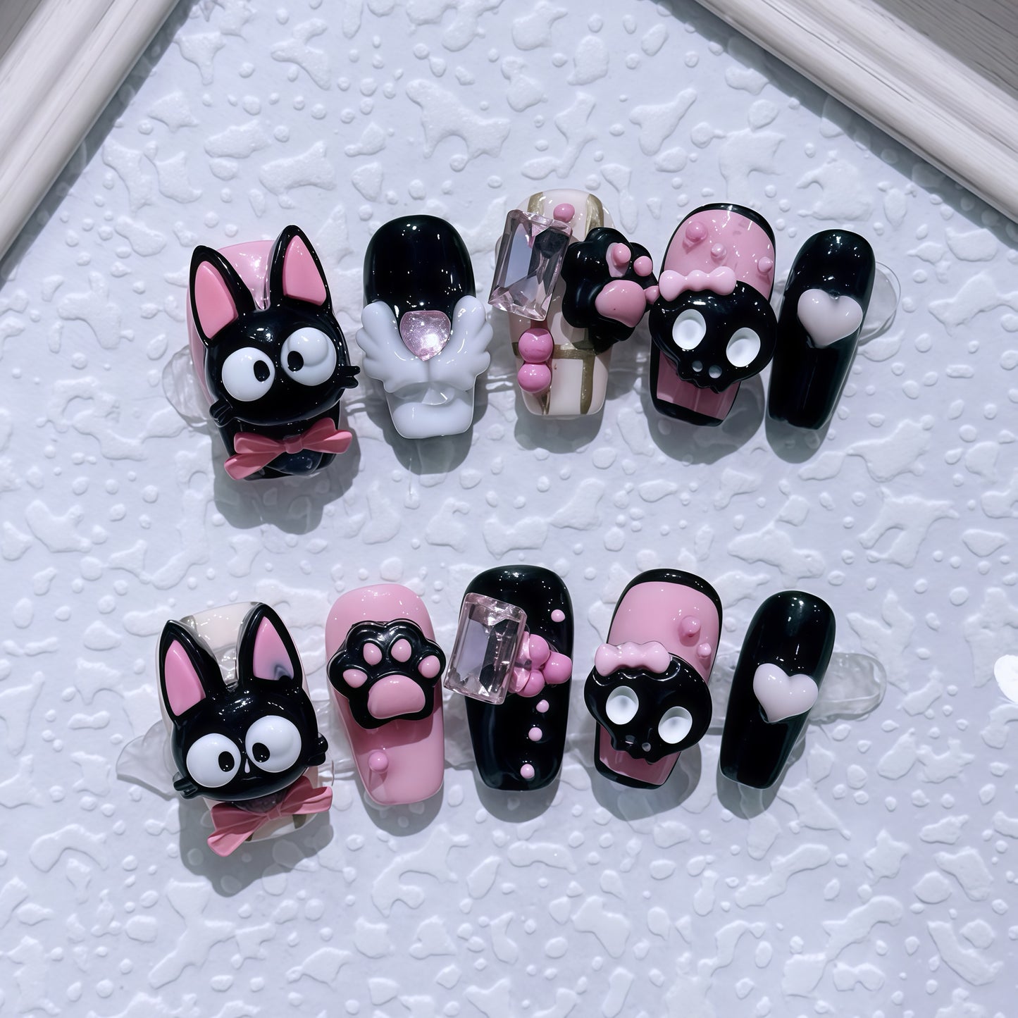 ZX-1958-CA-Shiny Diamonds Nails