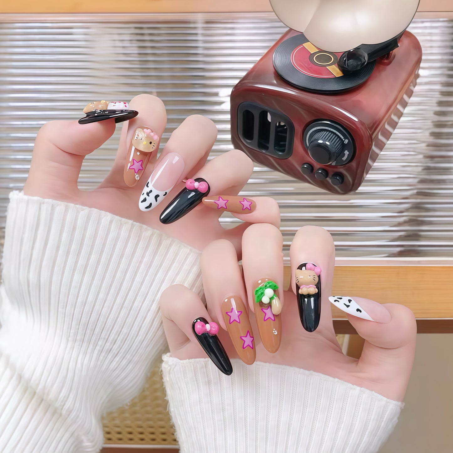 ZX-2090-CA-Shiny Diamonds Nails