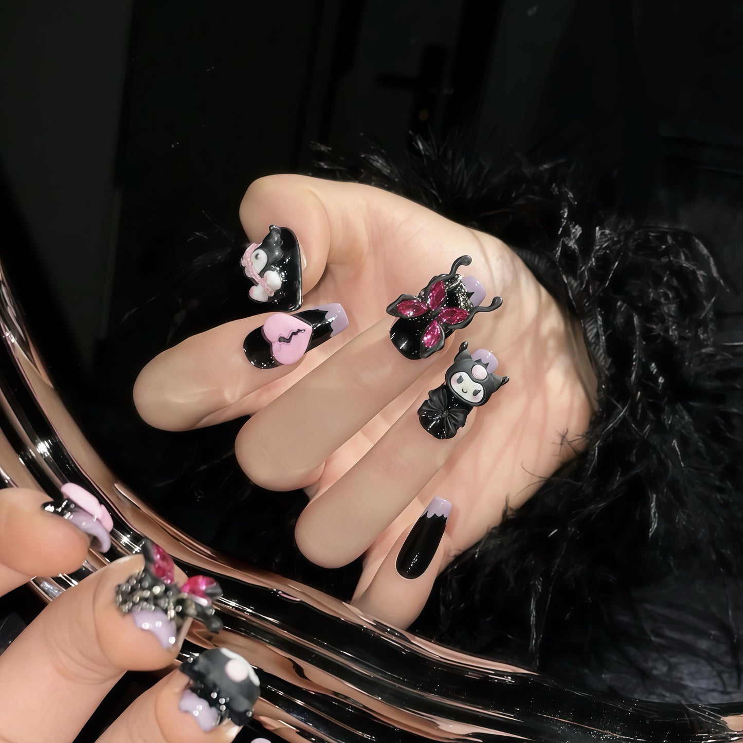 ZX-1234-CA-Shiny Diamonds Nails